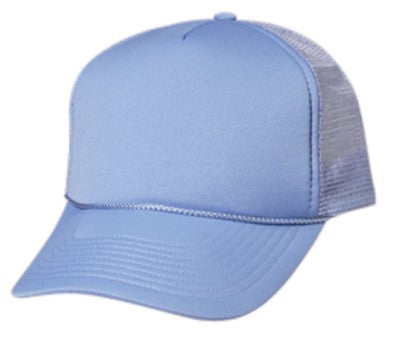 Solid Trucker Mesh Light Blue Cap or Hat - 0111-05