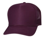 Solid Trucker Mesh Maroon Cap or Hat - 0111-29