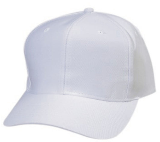 White Basic Baseball Cap or Hat - 0124-39
