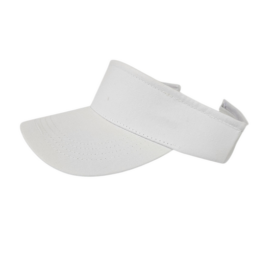 White Visor Hook & Loop Belt Adjustable - 0151-39