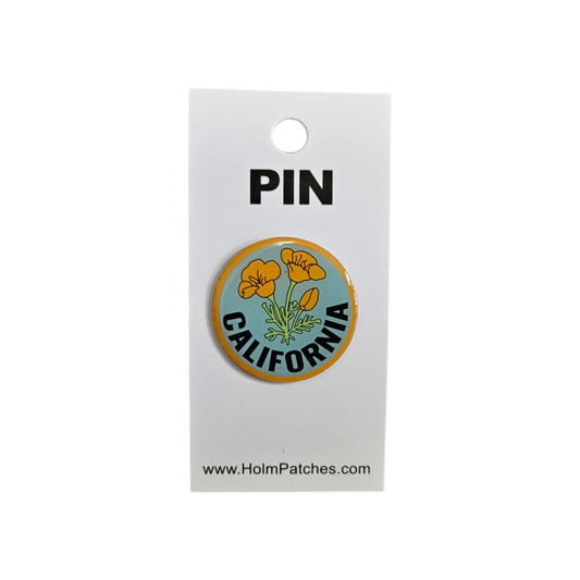 CALIFORNIA poppy pin Carded 0475-CA09