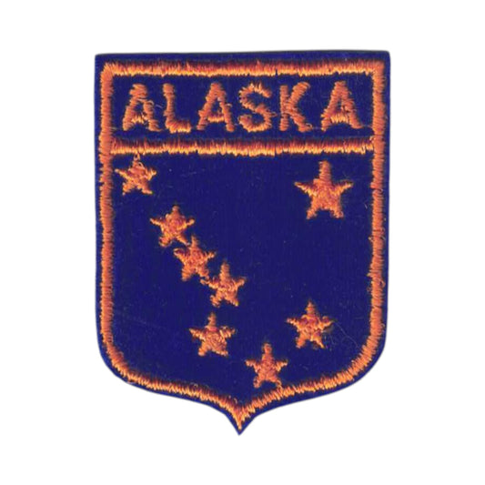 Alaska Small State Flag Shield Souvenir Patch - 1051