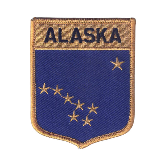 ALASKA Large State Flag Shield Souvenir Patch - 1052