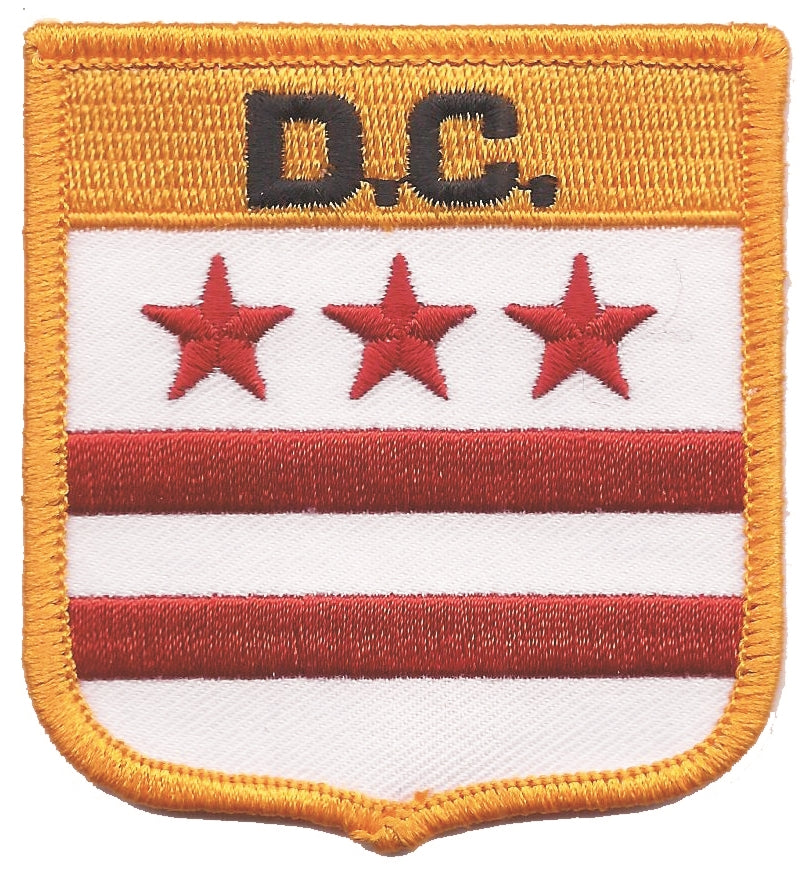 D.C. (District of Columbia, DC) medium flag shield uniform or souvenir embroidered patch