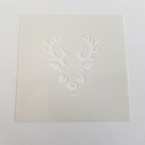 Reindeer Face Stencil Reusable Food Safe Cookie Decorating Craft Painting Christmas Winter Windows Signs Mylar Multiple Sizes