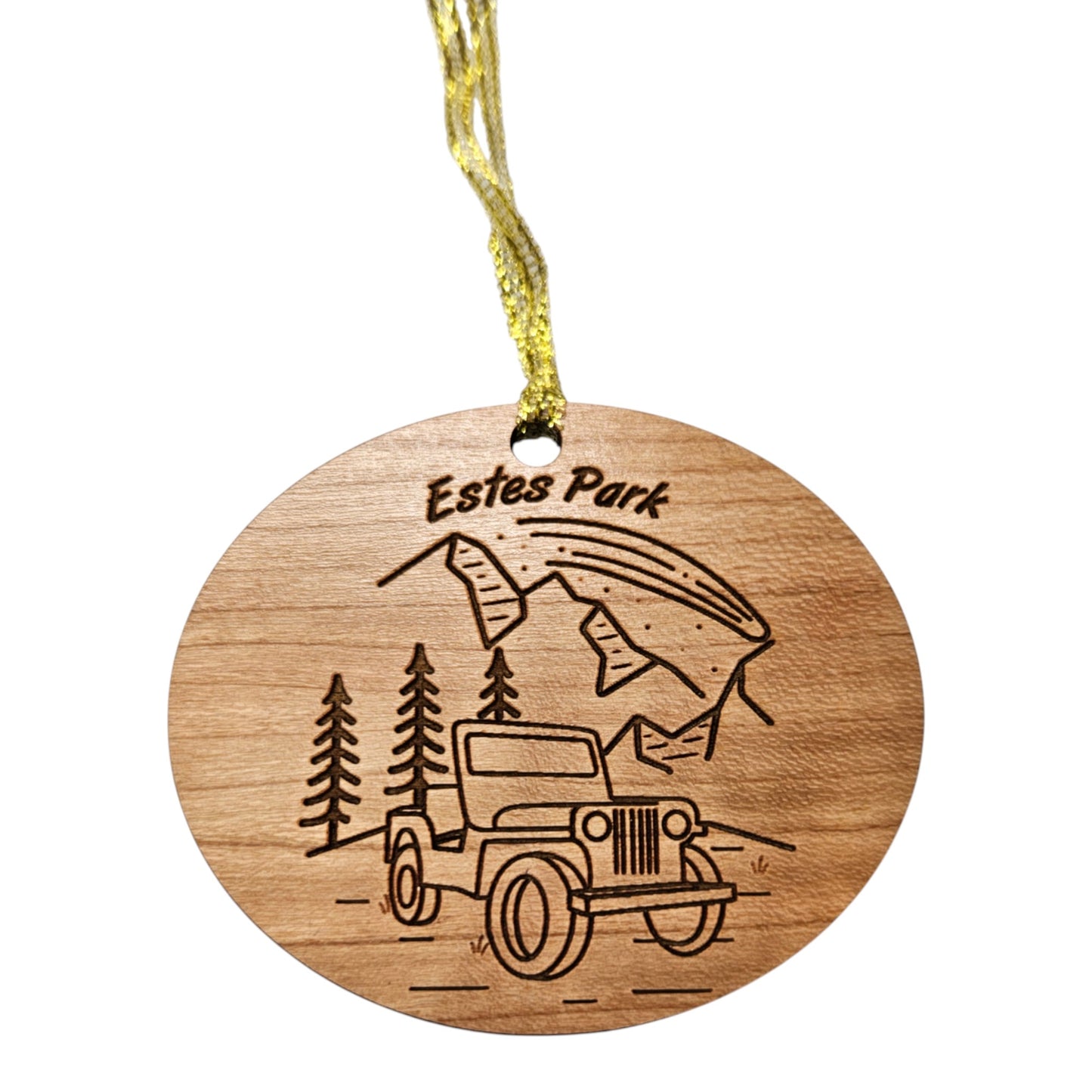 Estes Park Ornament - 4 Wheeling SUV - Colorado Souvenir - 15317