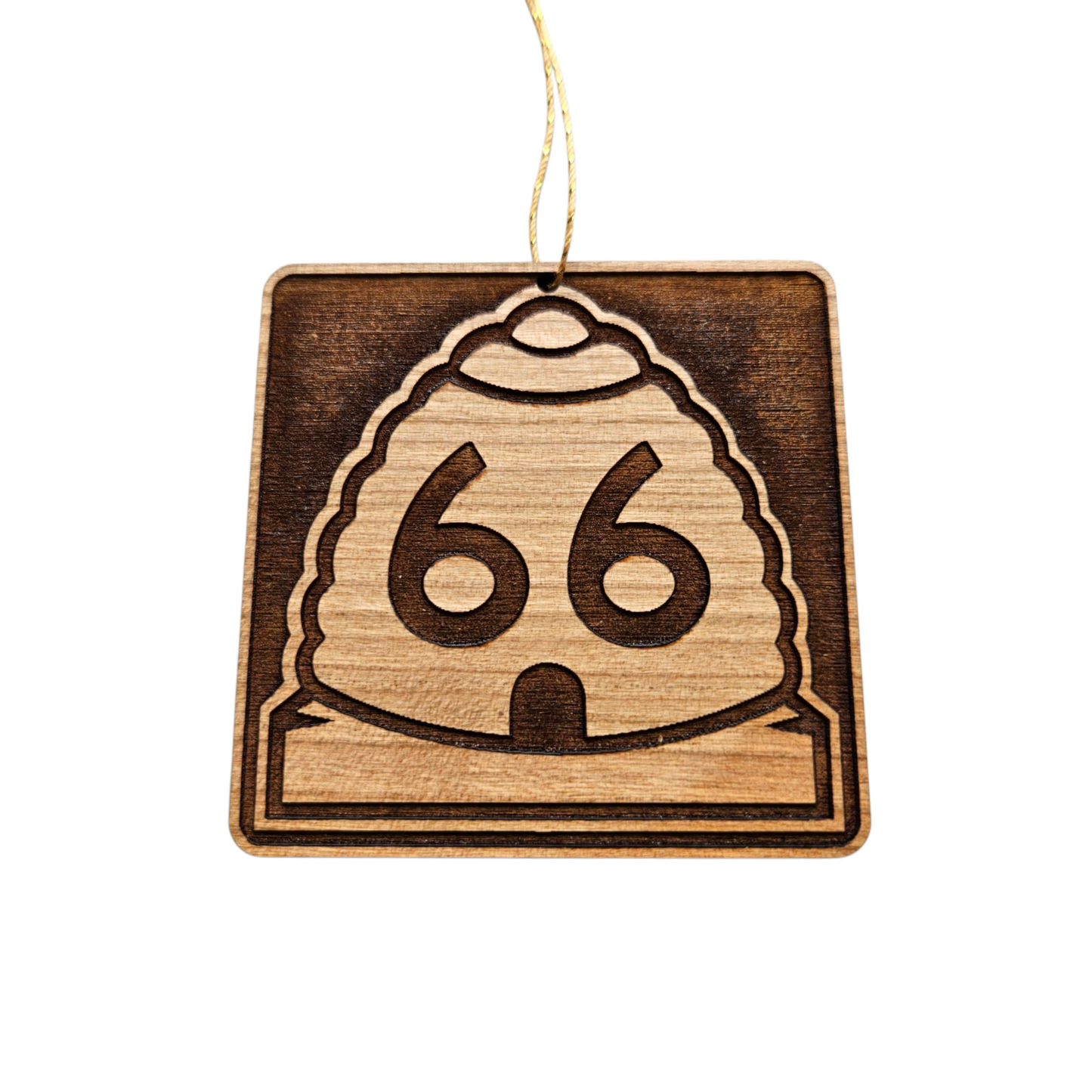 Utah Wood Ornament - Beehive State 66- Handmade in USA Souvenir - 15788