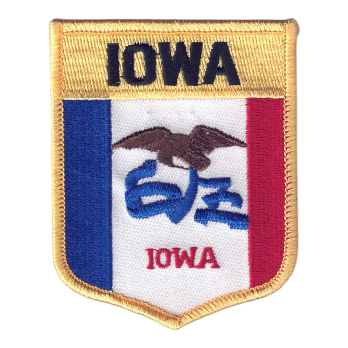 IOWA LG Flag Shield Souvenir Patch - 1752