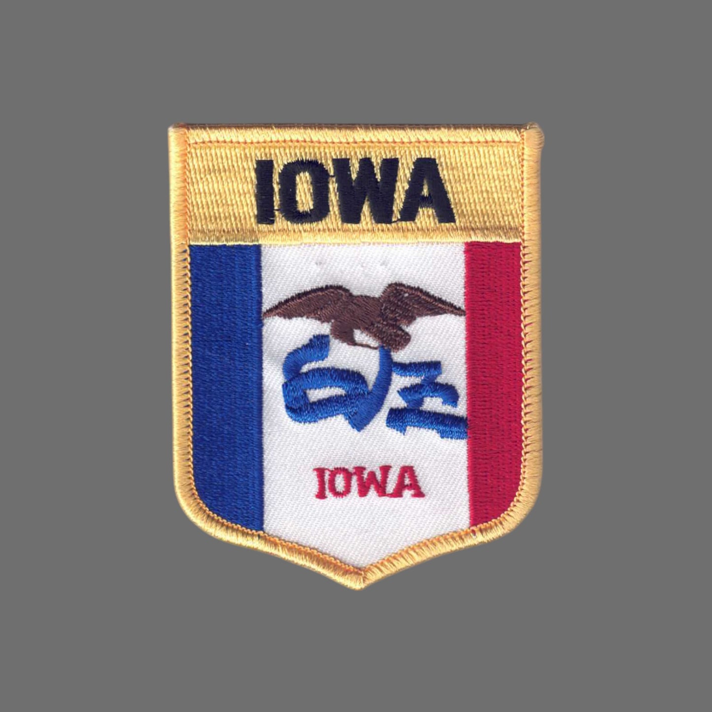 IOWA LG Flag Shield Souvenir Patch - 1752