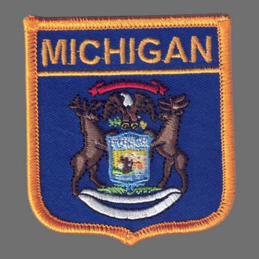 MICHIGAN Med Flag Shield Souvenir Patch - 2105