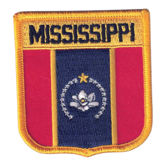 MISSISSIPPI Med Flag Shield Souvenir Patch - 2205