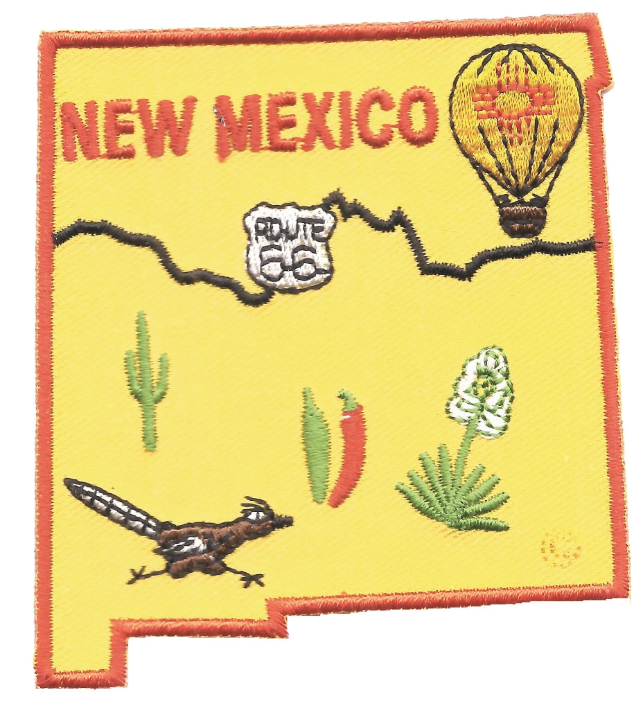 NEW MEXICO state shape map souvenir embroidered patch, NM