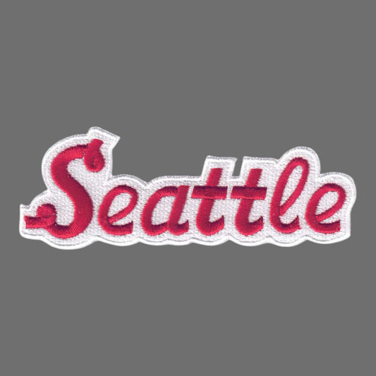 Seattle Red Script Text Patch - 3396-36/39