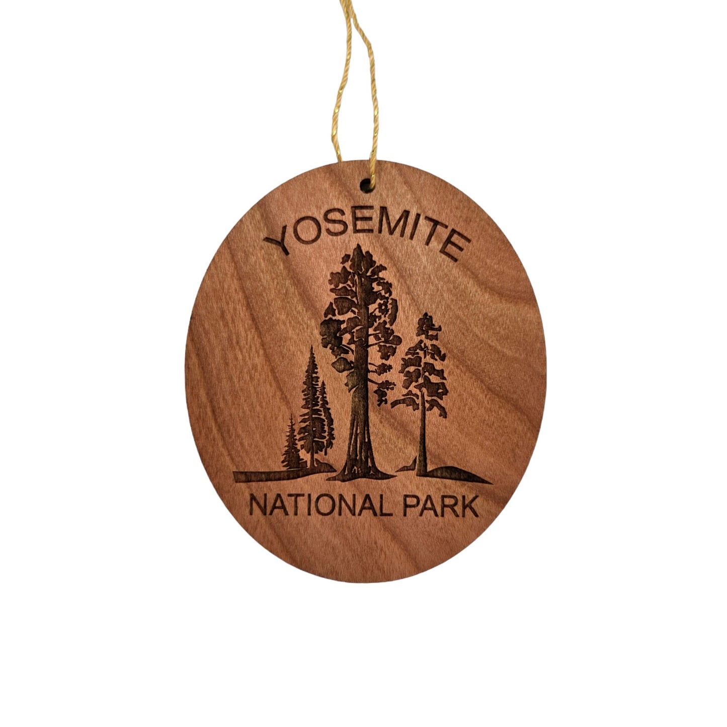 Yosemite National Park Wood Ornament 4 Trees California Handmade in USA Souvenir - 15691