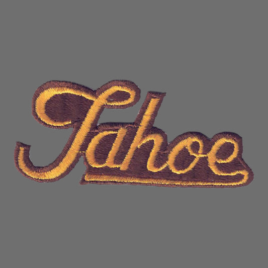 Vintage Tahoe Script Patch Yellow Brown - 4203GB