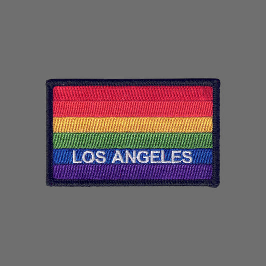 LOS ANGELES Rainbow Flag Black Border Patch - 4609-01