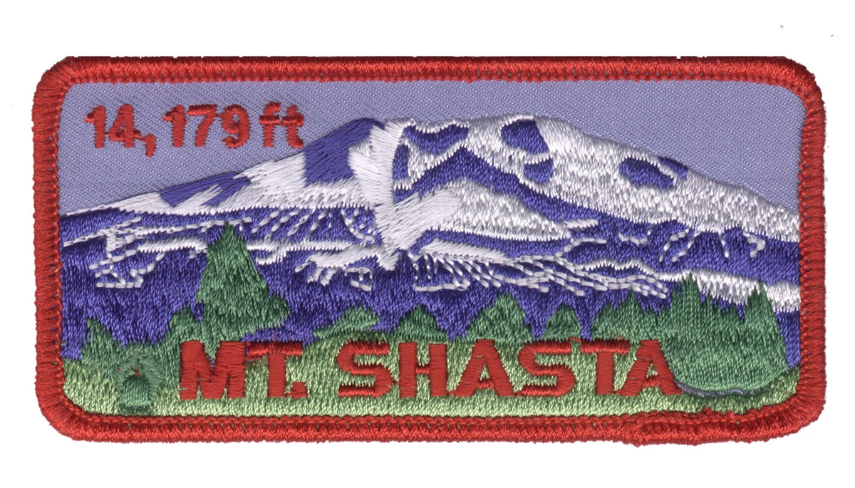 MT. SHASTA 14,179 FT souvenir embroidered patch