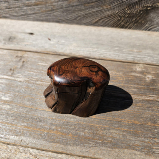 Wood Ring Box Redwood Rustic Handmade California #670 Storage Live Edge Gift