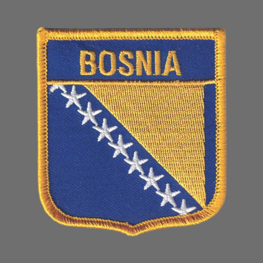 BOSNIA Country Flag Shield Patch - 6096
