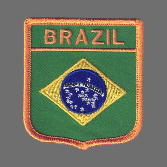 BRAZIL Country Flag Shield Patch - 6101
