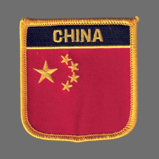 CHINA Country Flag Shield Patch - 6131