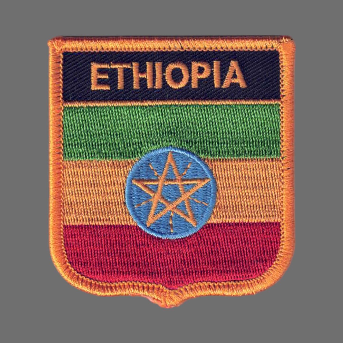 ETHIOPIA Flag Shield Patch - 6231