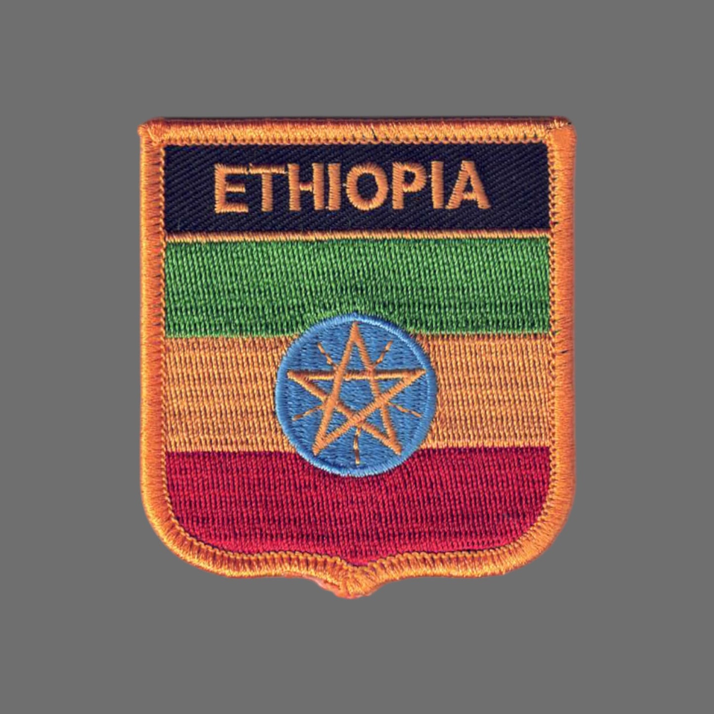 ETHIOPIA Flag Shield Patch - 6231