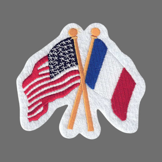 France and USA Flags Patch - 6265
