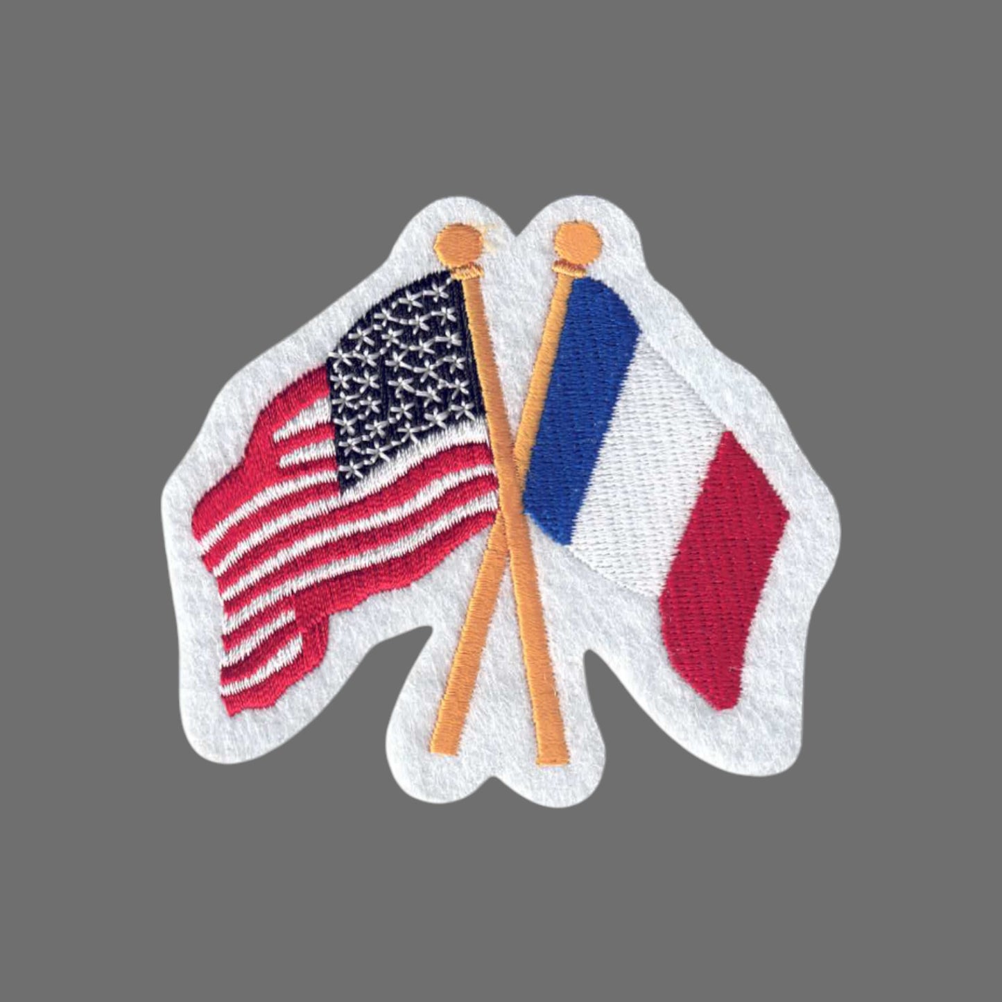 France and USA Flags Patch - 6265