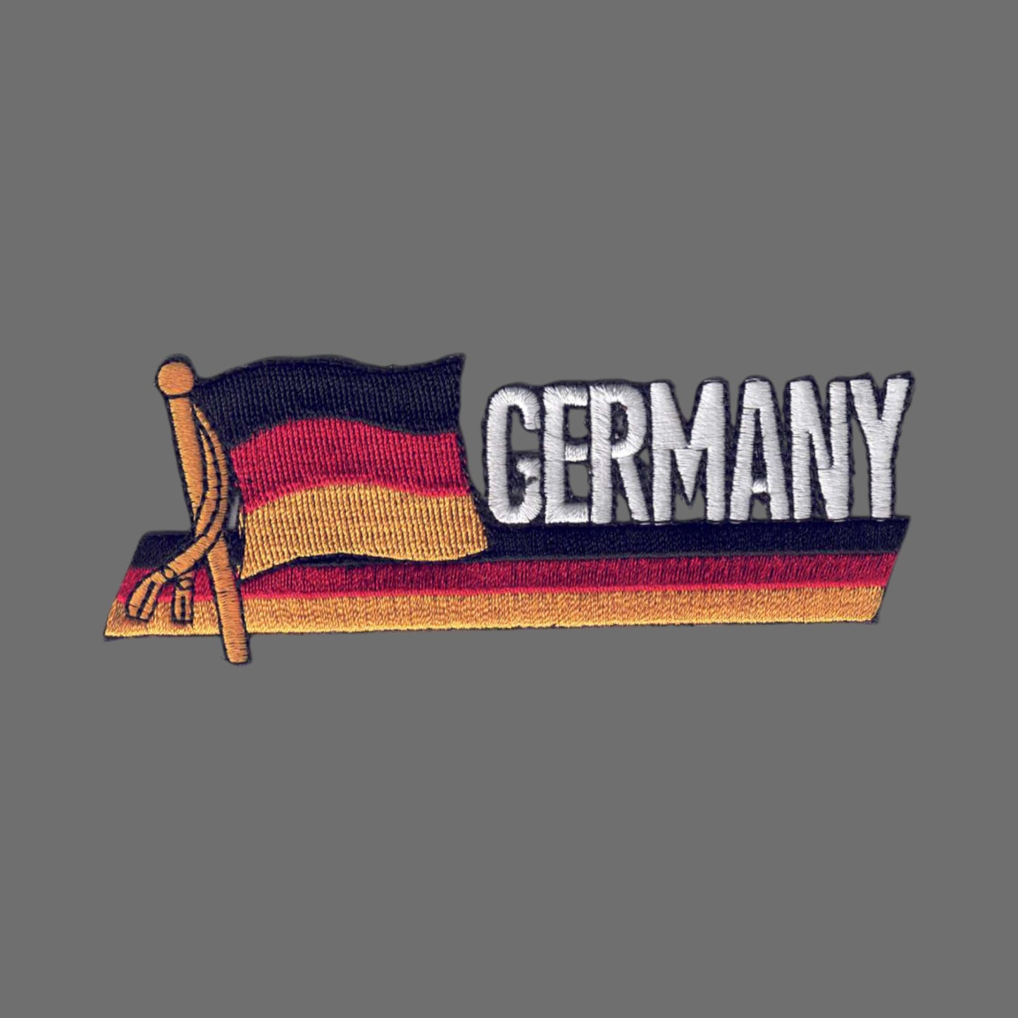 GERMANY Wavy Flag Ribbon Patch - 6276