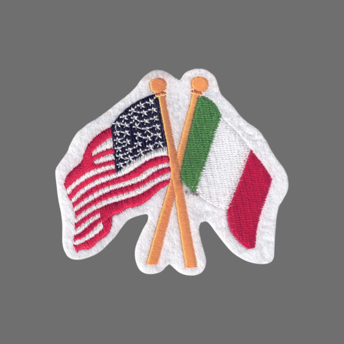 Italy and USA Flags Patch- 6425
