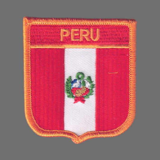PERU Flag Shield Patch - 6591