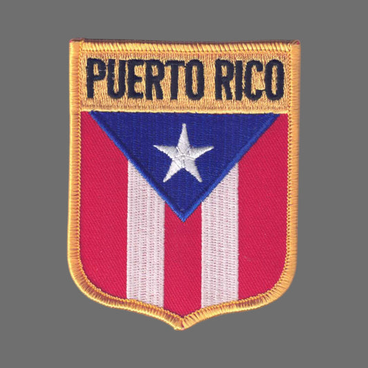 Puerto Rico LG Flag Shield Patch - 6638