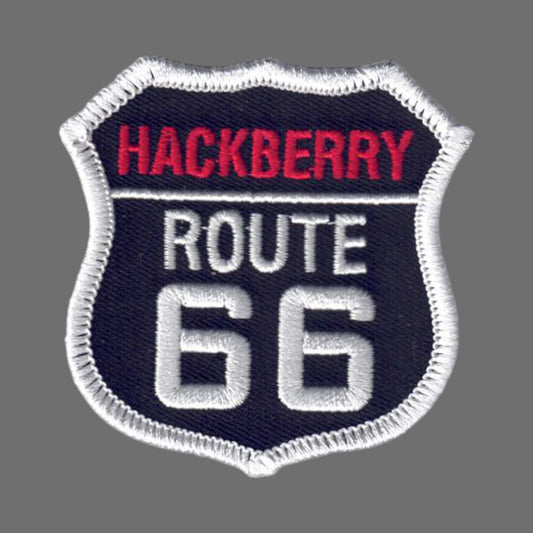 Hackberry ROUTE 66 Black Souvenir Patch - 66Hackberry