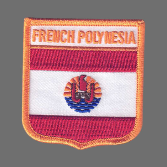 FRENCH POLYNESIA Flag Shield Patch - 6701