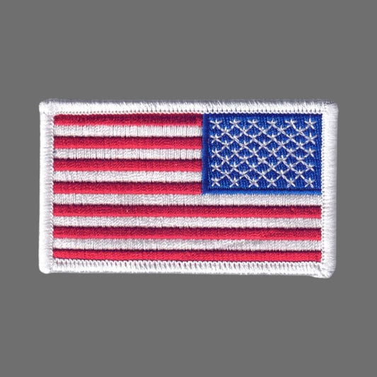 US flag REVERSE Patch White Border - 6834RW