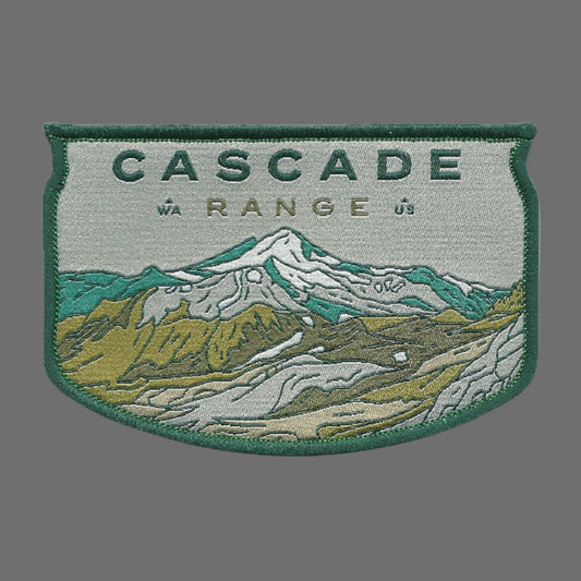Washington Patch – WA Cascade Range - Travel Patch – Souvenir Patch 3.75" Iron On Sew On Embellishment Applique
