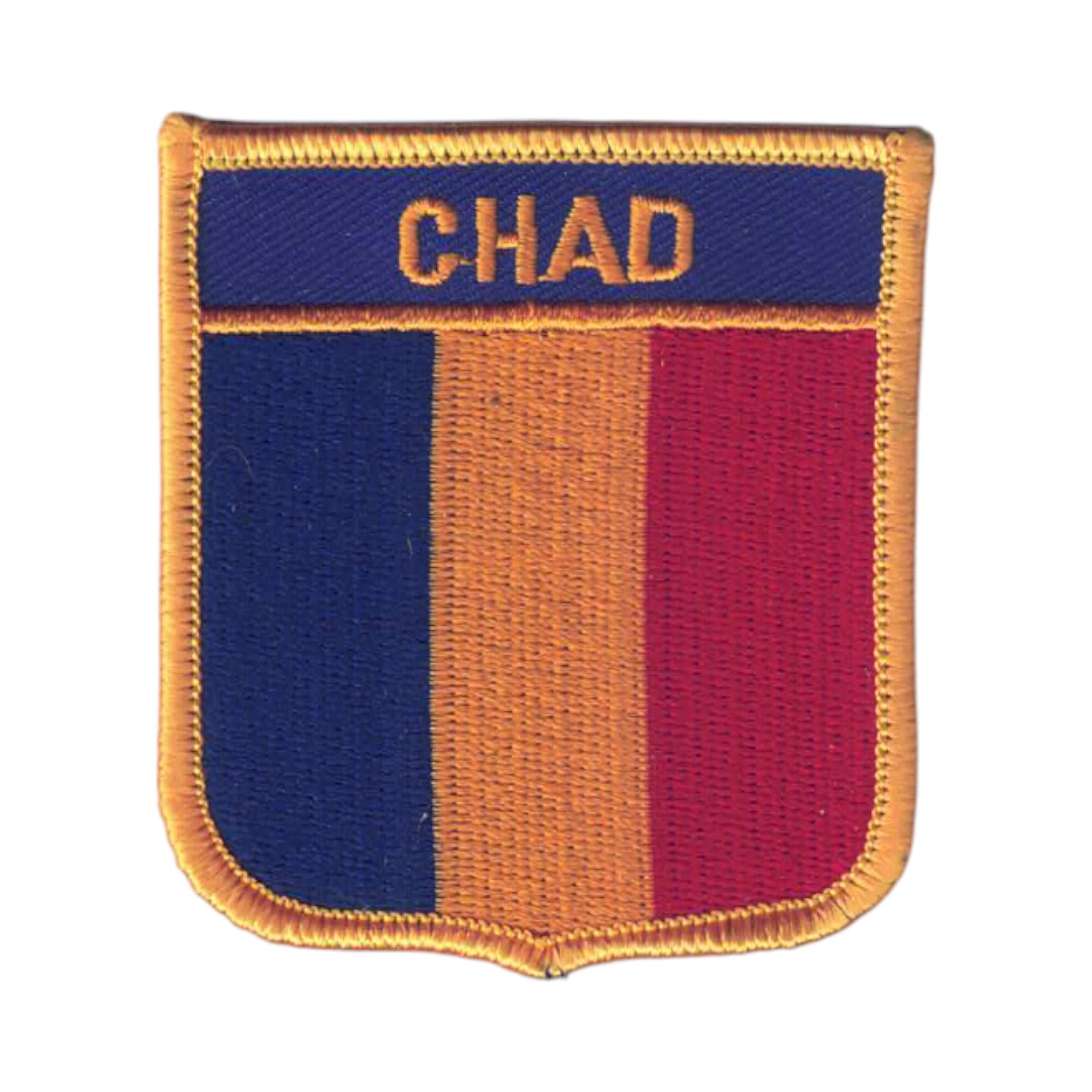 CHAD medium flag shield souvenir embroidered patch – Happy Wood ...