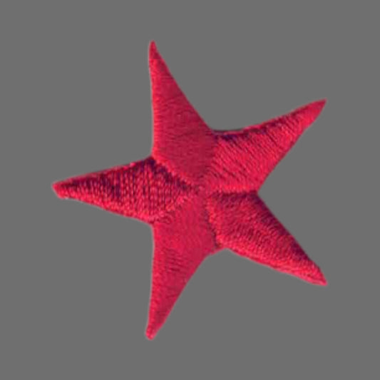 Red Embroidered Star Patch 1.25 Inch - 7401-36