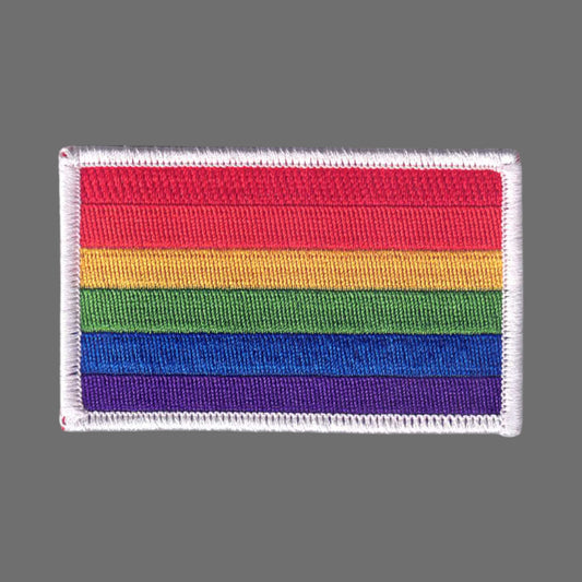 Rainbow Flag White Border Patch - 8213-39