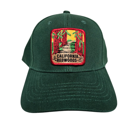CALIFORNIA REDWOODS Square Patch on Dark Green Basic Hat or Cap - H1001