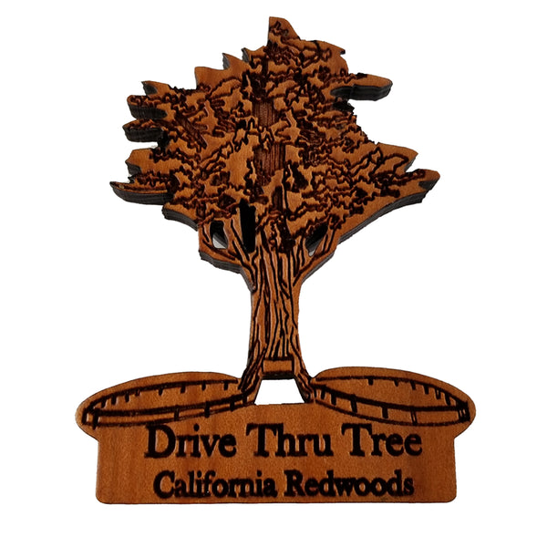 Wholesale Drive Thru Tree Magnet Wood Souvenir Custom Namedrop #M4004W (Pkg of 12)