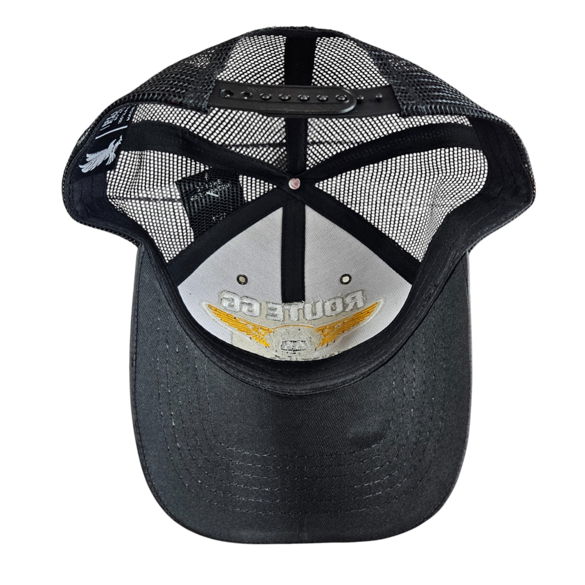 ROUTE 66 Mother Road Black Camo Trucker Mesh Cap or Hat - H1020