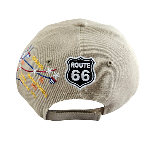 ROUTE 66 Khaki Shadow Map Cap - H1024