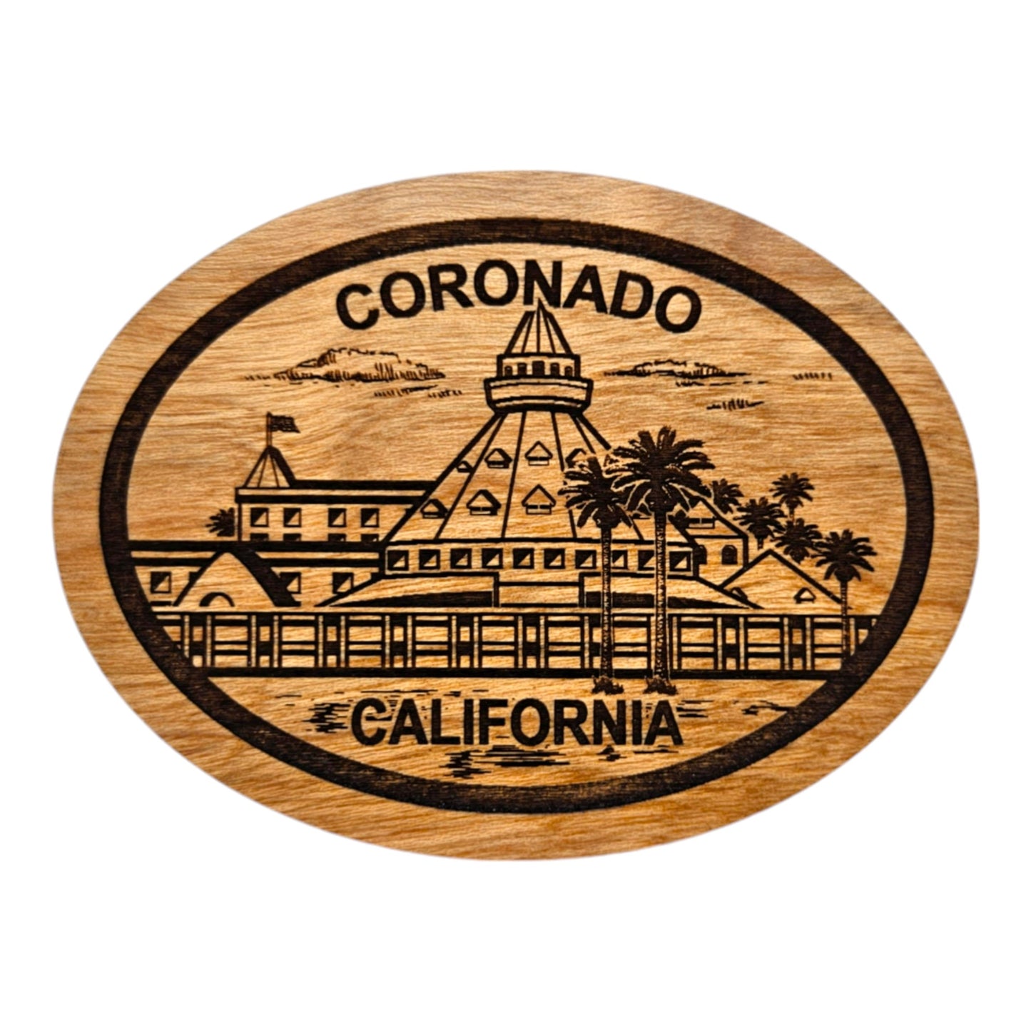 Coronado CA Resort Hotel Wood Magnet Souvenir