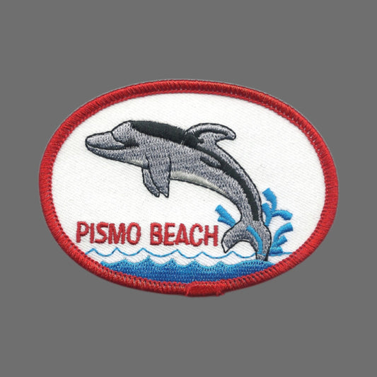 PISMO BEACH Dolphin Souvenir Embroidered Iron On Patch - PISMO BEACH-28