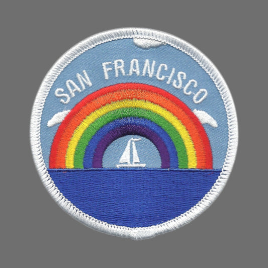 SAN FRANCISCO Rainbow Sailboat Souvenir Embroidered Patch - SF-35