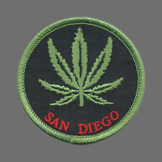 SAN DIEGO Leaf - Iron On Embroidered Souvenir Patch SAN DIEGO-420