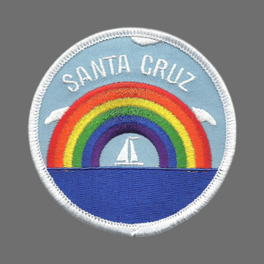 SANTA CRUZ rainbow sailboat souvenir embroidered patch - SANTA CRUZ-35