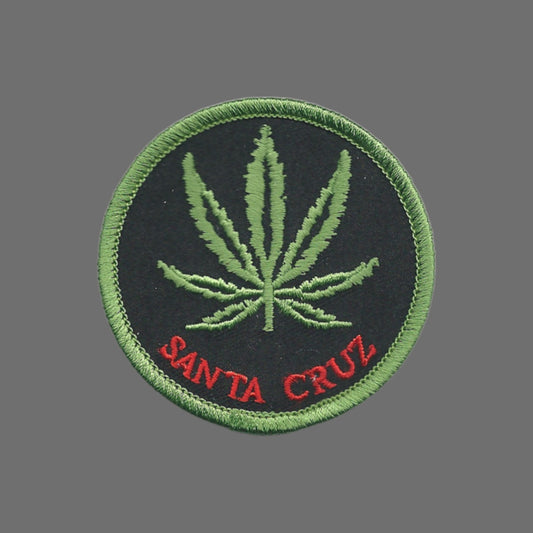 Santa Cruz Leaf Souvenir Iron On Embroidered Patch - SANTA CRUZ-420